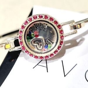 Avon's Many Blessings Bangle Love Life Silver Tones Fashion Jewelry